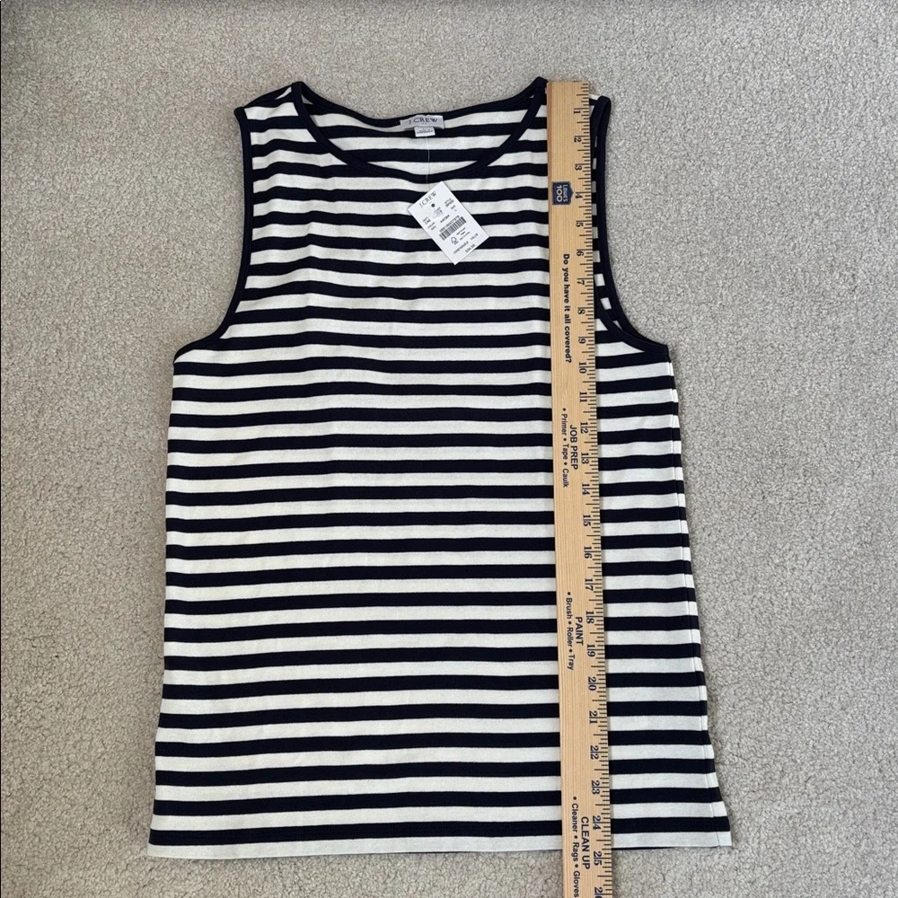 J. Crew Blue White‎ Striped Nautical Cotton Tank Top Women’s Size Large